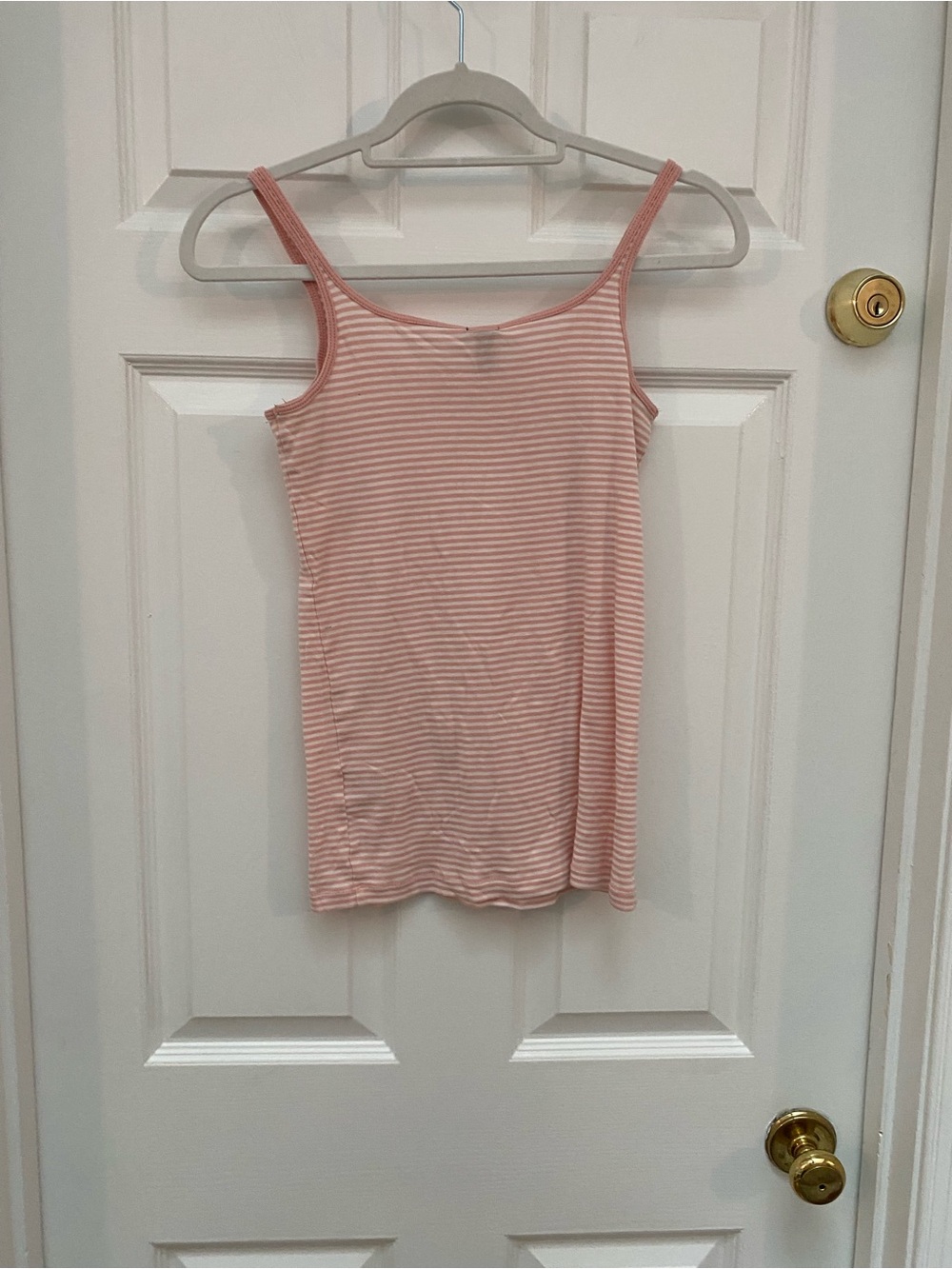 J. Crew Pink and White Striped 100% Cotton Tank - Small - Picture 3 of 4